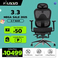 MUSSO E600 PRO Ergonomic Chair 3D Handrail and Adjustable Headrest Gaming Chair with Adjustable Lumb