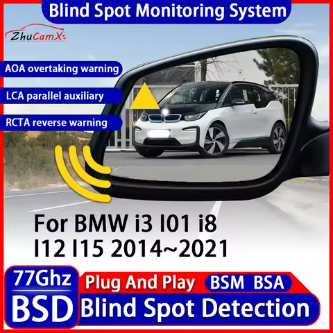 ZhuCamX Car BSD Blind Spot Detection Monitoring Warning System Change Lane Assistance For BMW i3 I01