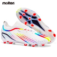2023 Molten รองเท้าฟุตบอลคุณภาพสูงรองเท้าฟุตบอลสำหรับชายยาว Spike รองเท้าฟุตบอลเด็กกลางแจ้งข้อเท้า Trainers