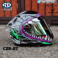 RD (INDEX) หมวกกันน็อคเต็มใบ รุ่น CZR-BT ถอดซักได้ ฟรีถุงผ้า แถมชิวดำฟรีอีก 1 แผ่น รองรับการติดตั้งบ