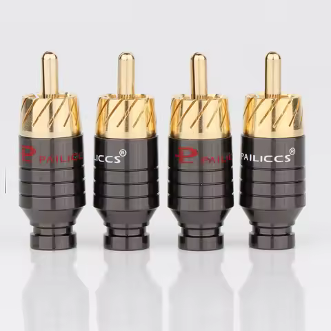 High Quality Soldering RCA Plug Jack Connector Speaker Audio Output/Input Adapter Plug Gold Plated E