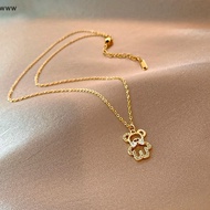 [Iu Yellow Bear Necklace Korean Version Simple Fashion Easy-To-Match Chain For Women 75