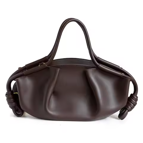 New Stylish Designer Dumpling Folds Cloudy Hobo Bags Coffee Grey Color Matte Suede Cow Leather Women