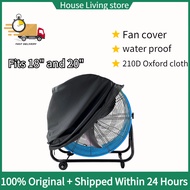 Industrial Fan Cover,Waterproof and Dustproof Cover For 18" and 20" High Velocity Floor Fan, Household Fan Cover For Outdoor In Heavy Duty Material