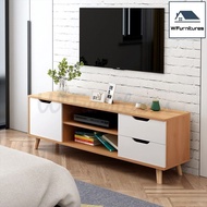 TV Cabinet Entertainment Unit With 5 Storage Compartments