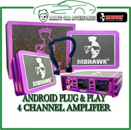 Mohawk Android Plug and Play Amplifier 4 Channel Power Amplifier Android Player Booster Myvi Axia Vios Jazz City