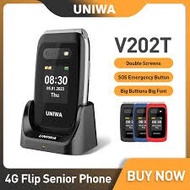 UNIWA V202T SOS按鍵 4G翻蓋式長者手機