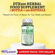 DTX 500 Food Supplement l DTX 500 Herbal Capsule | 100% Organic l FDA Approved l 100 Softgels/Bottle