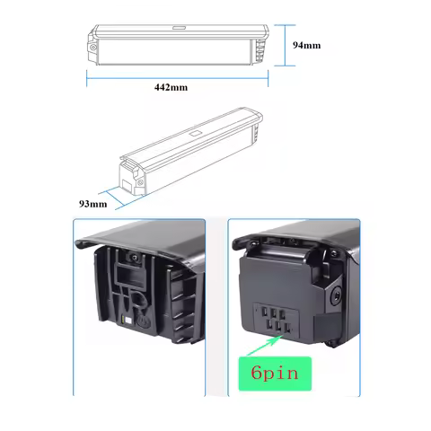 4pin 6pin Euphree City Robin x Nebula N1 ebike battery 36V 48V 13AH 13.4AH for Wolff Vela Vega Plus 