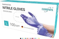 EUROPAPA Nitrile Exam Gloves Available in Sizes S, M, L &amp; XL Pack of 1000