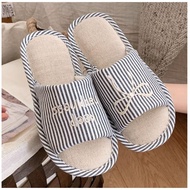 Linen Slippers Women's Home Silent Slippers