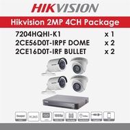 Hikvision 2MP 4CH 8CH 16CH Package - Camera and Digital Video Recorder 7204HQHI 2CE56D0T-IRPF 2CE16D