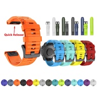 20mm 22mm 26mm Waterproof Silicone Strap Rubber Watchband Quick Fit Band For Garmin Approach S70 47mm 42mm S62 S60 Tactix 7 AMOLED