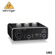 Behringer U-Phoria UM2 / UMC22 USB Audio Interface Pre amplifier Sound Card with 48V Mic Phantom Pow