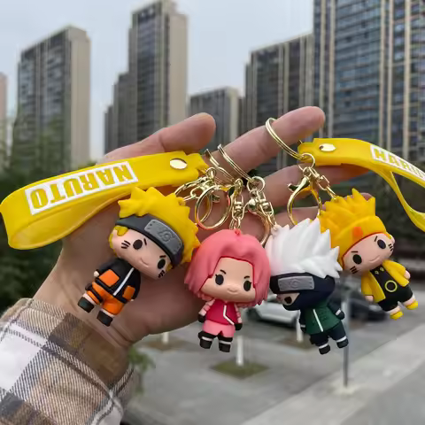 Naruto cartoon keychain Hatake Kakashi character keychain cartoon pendant bag car key decorations gi