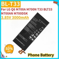 New Replacement Mobile Phone Battery BL-T33 3.85V 3000mAh for LG Q6 M700A M700N T33 BLT33 M700AN M70