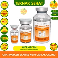 WORMECTIN 2ml 5ml 20ml - Anti parasit luar & dalam - Obat Scabies Gudik Kutu Caplak Cacing Untuk Kam