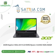 ACER Aspire 3 Slim A314 22 R3RG Ryzen 3 3250U 4GB 256GB W11 OHS Black