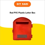 Red PVC Post Letter Box/ RED Plastic Mail Box/ Peti Surat Plastik Merah/ Mailbox/ Letterbox / Merah / Red