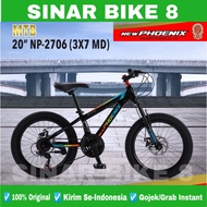 Sepeda Gunung MTB PHOENIX NP-2706 Ukuran 20, 24 & 26 Inch 21 Speed Rem Cakram