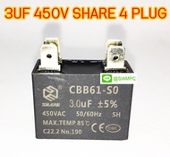 คาปาซิเตอร์ 3UF 450V SHARE ชนิดเสียบ 4 PLUG