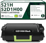 Remanufactured 52D1H00 Toner Cartridge 521H Black Toner Replacement for Lexmark 52D1H00 Toner Compat