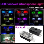 For Audi A1 8X A4 B7 B8 B9 A5 8T F5 A6 C5 C6 C7 A7 A8 TT Q3 Q5 Q7 Q8 LED Car Footwell Lamp Atmospher