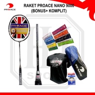 Raket Badminton Original Pro Ace Nano 9000 Bonus Komplit