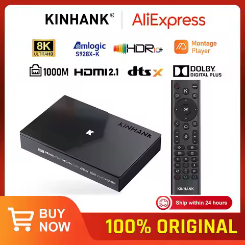 Kinhank K9 TV Box 4+64G 4K@120fps Dolby Vision HDR10+ Android TV 11.0 With Montage Cool Poster Wall 