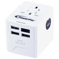 PowerPac Multi Travel Adapter With 3x USB + 1xType-c Charger (PP7980)