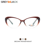 Grey Jack Frame Kacamata Bahan Acetate Fashion Semi Cat Eye Metal Kekinian Casual Premium Terbaru B