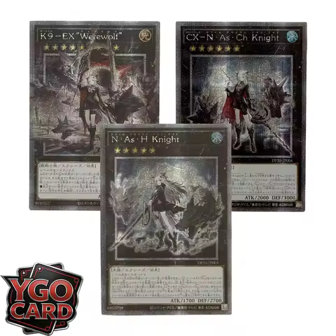Orica YUGIOH Collection DIY Proxy CardsK9X Werewolf CXyz NAsCh Knight TCG Children's Gift Cards Engl