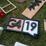 KAYU Wooden House Numbers Wooden House Numbers Wooden numbers House Numbers Embossed Letters Wooden 