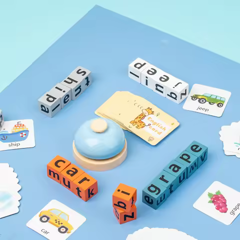 Wooden Spell Word Toys Letter Cognitive Challenge Memory English Word Game Early Learning Educationa