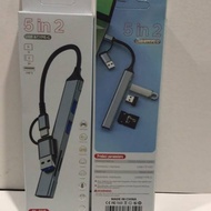 [PK-629] GL-319 USB & Type-C Hub 5 in 2 Slot TF Card & SD Card