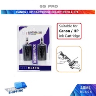 [GSPRO] SaintInk Black Universal Economy Pack Refill Ink for Canon / HP Cartridge ( PG-47 PG47 47 68