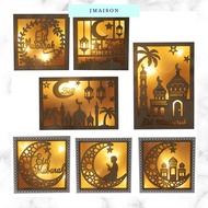 JMAISON Hari Raya Decoration Muslim Wooden Wall Decor Lighting Hiasan Kayu Lampu Perayaan Ramadan Mu