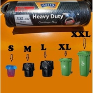GUSTO HEAVY DUTY GARBAGE BAG plastik sampah tahan dan liat quality bagus tebal KITCHEN USE ECO