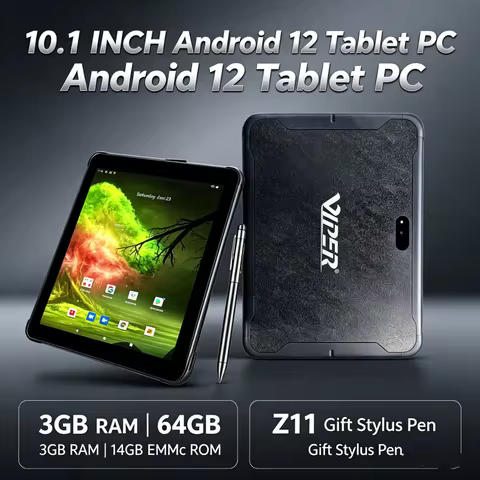 10.1 INCH Tablet PC 3GB RAM 64GB EMMc ROM Z11 Android 12 MT8168 Tablet PC Camera Type-C USB WIFI G+G