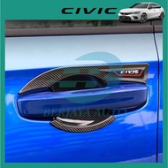 Honda Civic FE (2022-2024) Penutup Mangkuk Pemegang Pintu Hitam Karbon Kereta Berjaya Auto Aksesori Kereta
