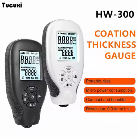 HW-300 Coation Thickness Gauge 0-2000UM Car Paint Film Thickness Tester Car Coating Measuring Tools 