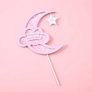 Pink Glitter Moon Stick-Q4363