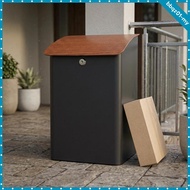 [BbqzefMY] Anti Theft Parcel Box Waterproof Outdoor Parcel Mailbox Rustproof for Front Gate