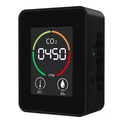 LCD Digital Air Quality Tester CO2 Detector Carbon Dioxide Detector Temperature Humidity Gas Monitor