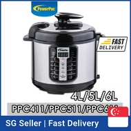 【SG Seller Fast delievery】PowerPac Pressure Cooker PPC411/PPC511/PPC611 4L/5L/6L HLG PowerPac电压力锅4L/5L/6L HLG