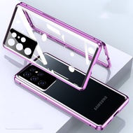 พร้อมเคสป้องกันกล้องสำหรับ Samsung Galaxy S24 FE Ultra Plus S23 S24 5G 2024เคสโทรศัพท์มือถือแบบพับเค