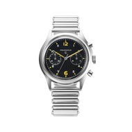The PAC-76 (P-38-P76-MB-BKK1) 38mm Men's Military Chronograph Watch, Yellow Indexes, Black Dial, Sta