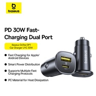 Baseus GoTrip C+C 2-Port 30W Fast Charging Car Charger For 12V-24V Car Models
