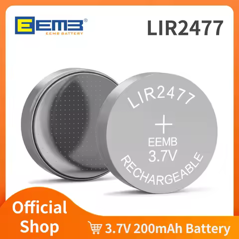 4/10PCS EEMB LIR2477 Rechargeable Battery 3.7V 200mAh Lithium-ion Coin Cell Shipment from brand fact