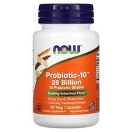 Now Foods, Probiotic-10, 25 Billion, 50 / 100 Veg Capsules | 50 Billion, 50 Veg Capsules | 100 Billi